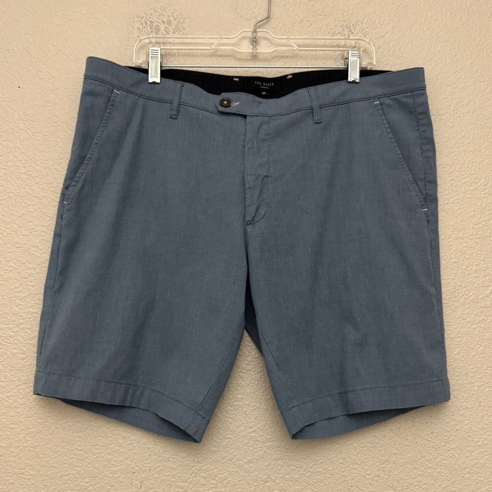 Ted Baker London Cortrom Shorts Blue Flat Front Chino Men's Size 38